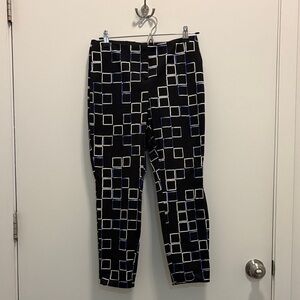 Alfani Black and Blue Geometric Trousers